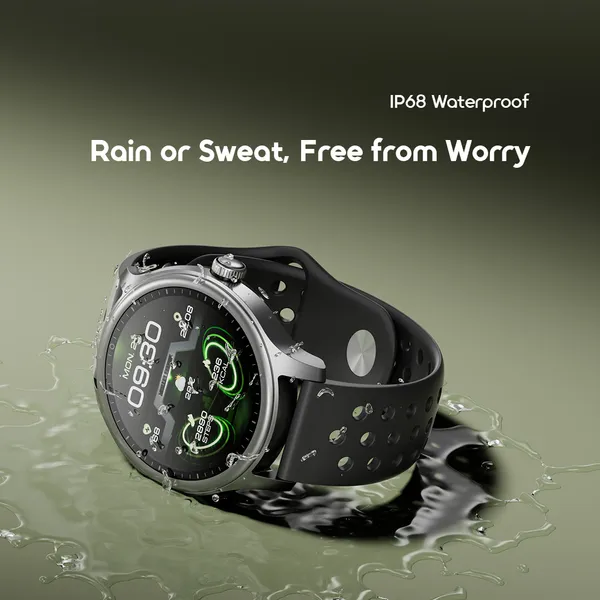 [NEW ARRIVAL] Oraimo Watch 6R 1.39'' Anti-Scratch IP68 Smart Watch, Anti-Scratch Panda Glass, Heart Rate & Blood Oxygen Monitor, IP68 Waterproof, AI Generated Watch Faces.