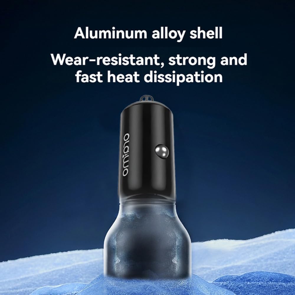 Oraimo OCC-1152D Dual USB Fast Car Charger, 15.5W with 3-in-1 Charging Cable – Fast Car Charging Adapter, Tangle-Free Cable, LED Indicator, Lightweight Design