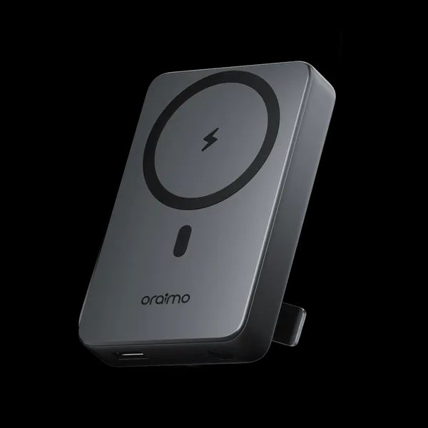 oraimo Wireless and Wired Power Bank MagPower 15 10000mAh,3-Device Charging, 10N Strong Magnetic Attachment,15W Wireless Charge,Foldable Stand,Wide Compatibility,V0 Fireproof Material.