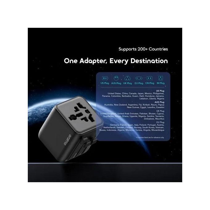 ORAIMO Multi-Plug Power Omni 251 2500W Travel Converter, Portable Mini Design, Dual Fuses & Multiple Protection