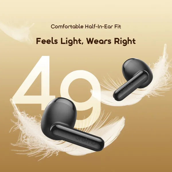 Oraimo Wireless Earbuds OTW-324S SpaceBuds Air  with Half-In-Ear Comfort and 38-Hour Playtime,Free Anti-Lost Lanyard Included.