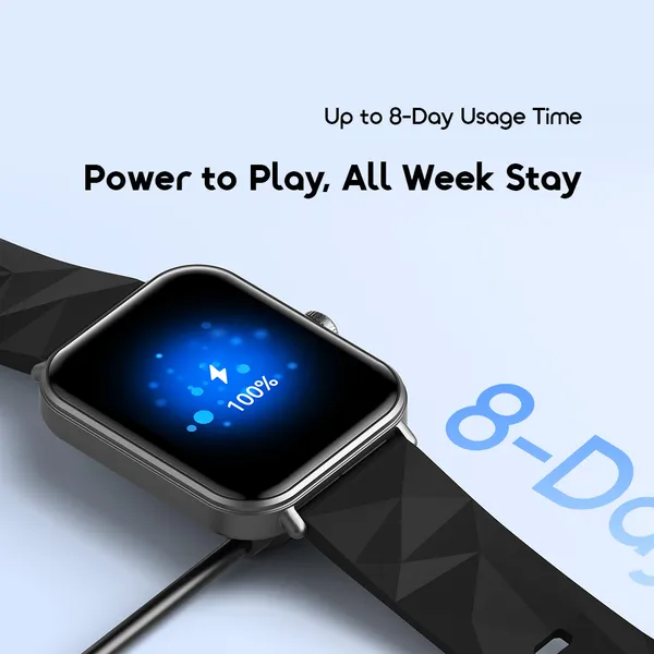 oraimo Watch Nova 2 Lite 1.93'' AMOLED Full Touch Color Screen Smart Watch,Anti Scratch Panda Glass,Ip68 Waterproof,Blood Oxygen and Heart rate Monitor,AI Generated Watch Faces