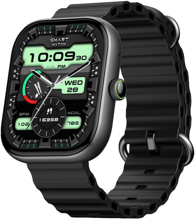 Oraimo Watch 6 OSW-807 Smart Watch  2.04″ Full Touch Display, Bluetooth 5.3 Calling, Heart Rate, SpO₂ & Stress Monitoring, 105+ Sports Modes, IP68,Up to 8-Day Usage Time,Anti-Scratch Panda Glass.