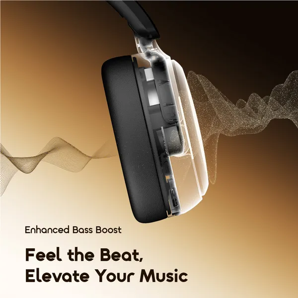 oraimo BoomPop N Wireless Hybrid Noise Cancelling Over-Ear Headphones,65-hr Long Playtime,Foldable Design,Dual Device Connection, Game Mode,Enhanced Bass Boost Wireless and Wired Connectivity.