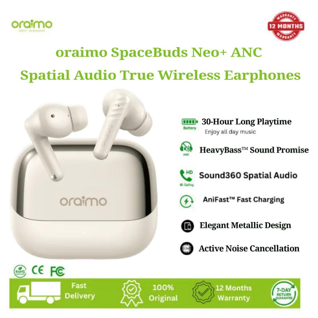[NEW ARRIVAL] Space Buds Neo+ ANC Spatial Audio True Wireless Earphones, Immersive Music Pleasure,30-Hour Long Playtime,2-Mic Call Noise Cancellation Clear Call, Everywhere,IPX4 Water Resistance