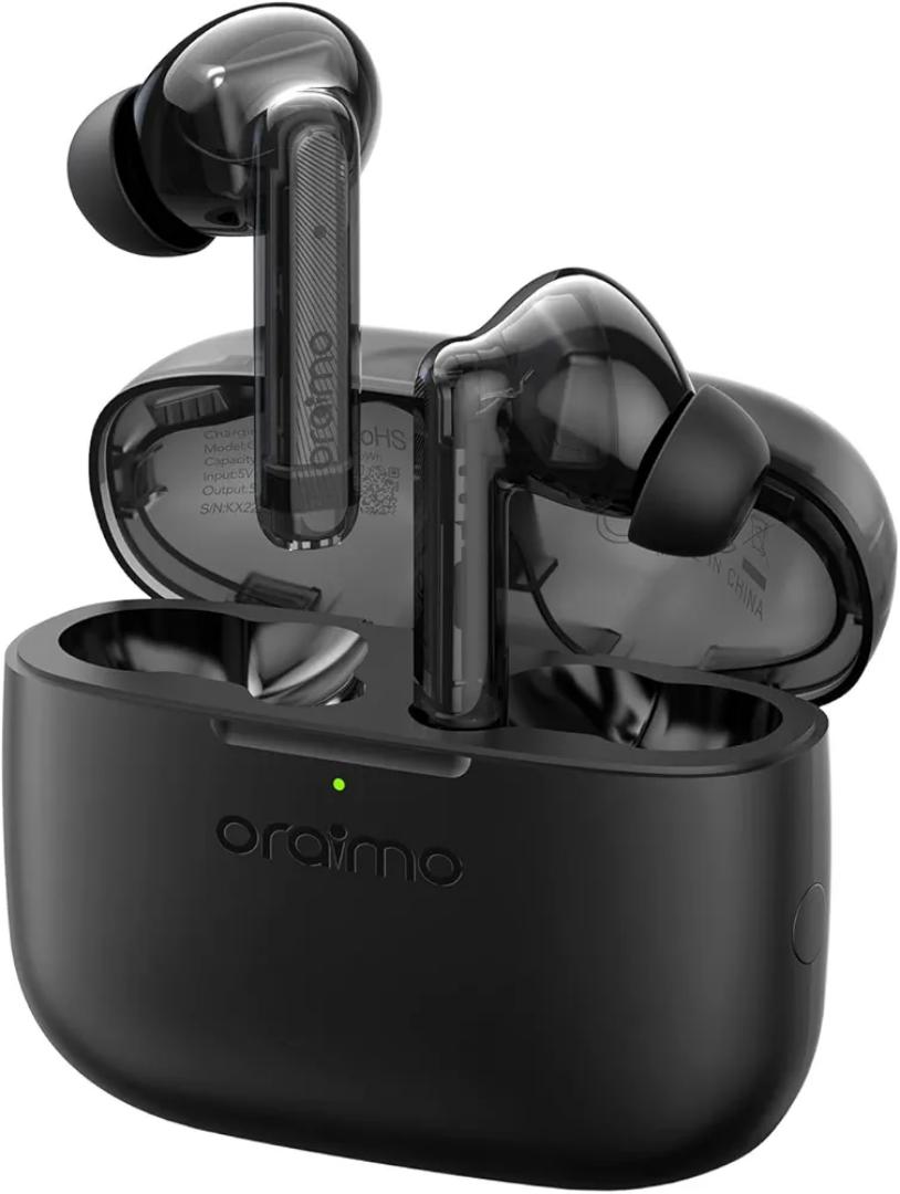 Oraimo FreePods Lite ENC True Wireless Earbuds 40-hour Playtime AniFast™ Fast Charge Crystal Clear Voice in Calls 2-mic ENC Technology IPX4 Waterproof Intelligent Touch Controls Earbuds Earphones