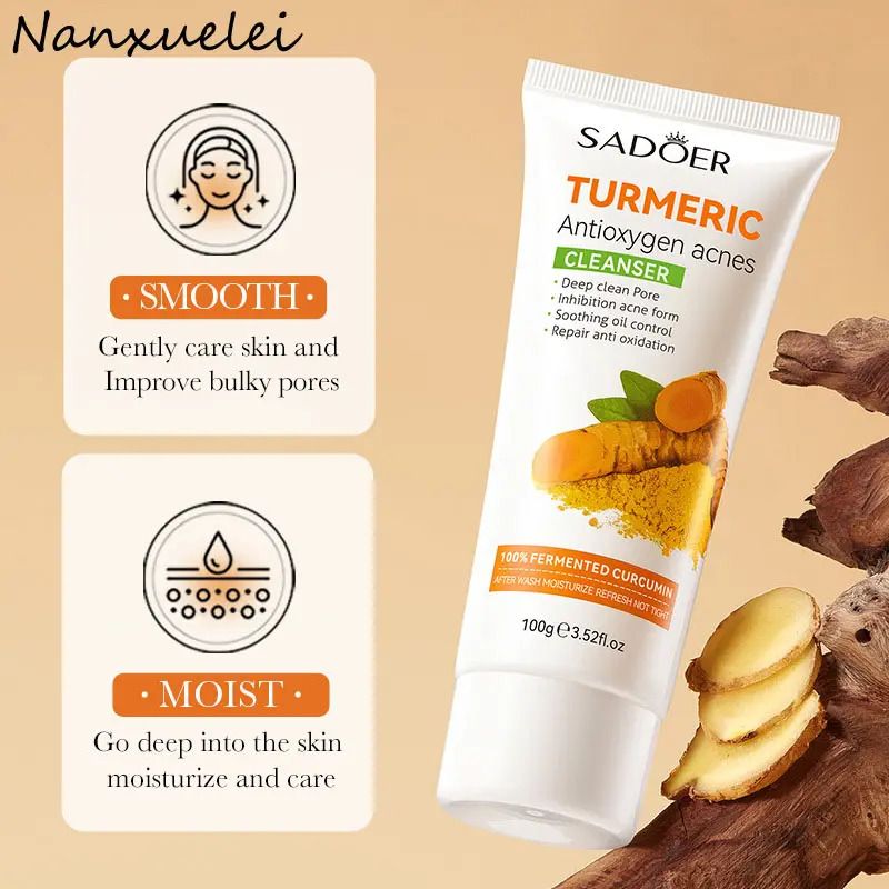 Sadoer  5 in 1 Turmeric Set, Tumeric Toner + Face Serum +Face Cleanser + Face Cream + Tumeric Soap, with unparelled Vitamin C capabilities, Helps in Preven Acne, Sooth, Hydrate, Lighjten Acne Marks