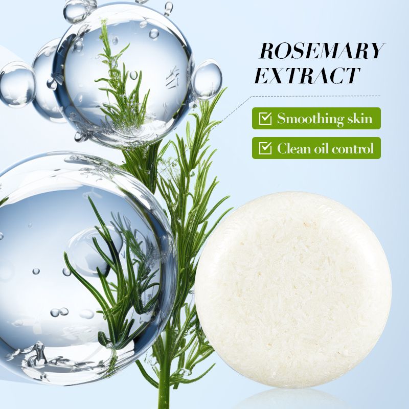 SADOER Solid Shampoo Hand made Soap, Rosemary Extract Solid Shampoo Soap for Oil Control, Fluffy Hair, Anti Dandruff and Anti Itch Hair Shampoo, Nourish and Sooth Scalp