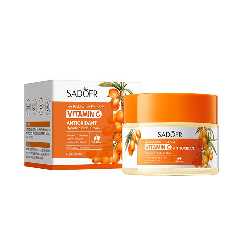 SADOER 3 in 1 Set, Acne Repair Serum + Sea Buckthorn Vitamin C Cream +  Cleanser with 3% Salicylic Acid Collagen Peptide and Niacinamide, Centella Asiatica and Niacinamide, ,Remove Acne, Moisturize,