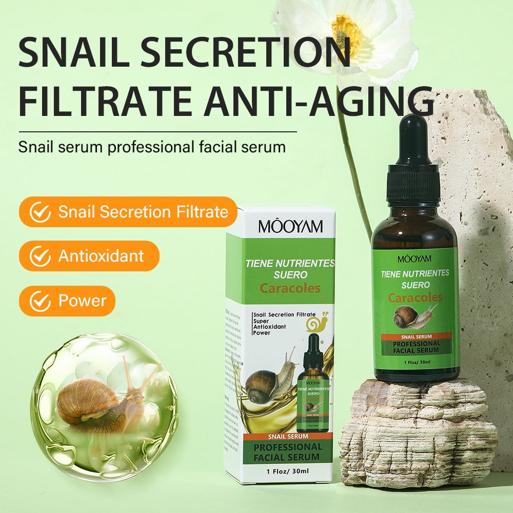 MOOYAM Snail Serum, Snail Secretion Filtrate For Moisturizing, Smoothing and Moisturizing Snail Filtrate Serum, Like Vitamin C,Anti Wrinkles, Anti Aging, Moisturizing, hydrating