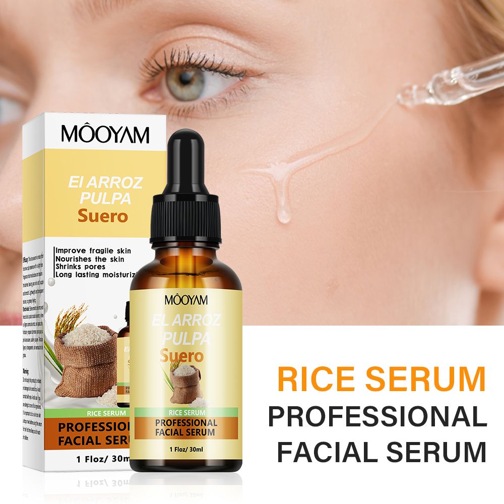 MOOYAM Rice Serum, Moisturising, Shrink Pores, Nourish The Skin, can Add Vitamin C , Improving Fragile Skin Rice Raw Pulp Essence