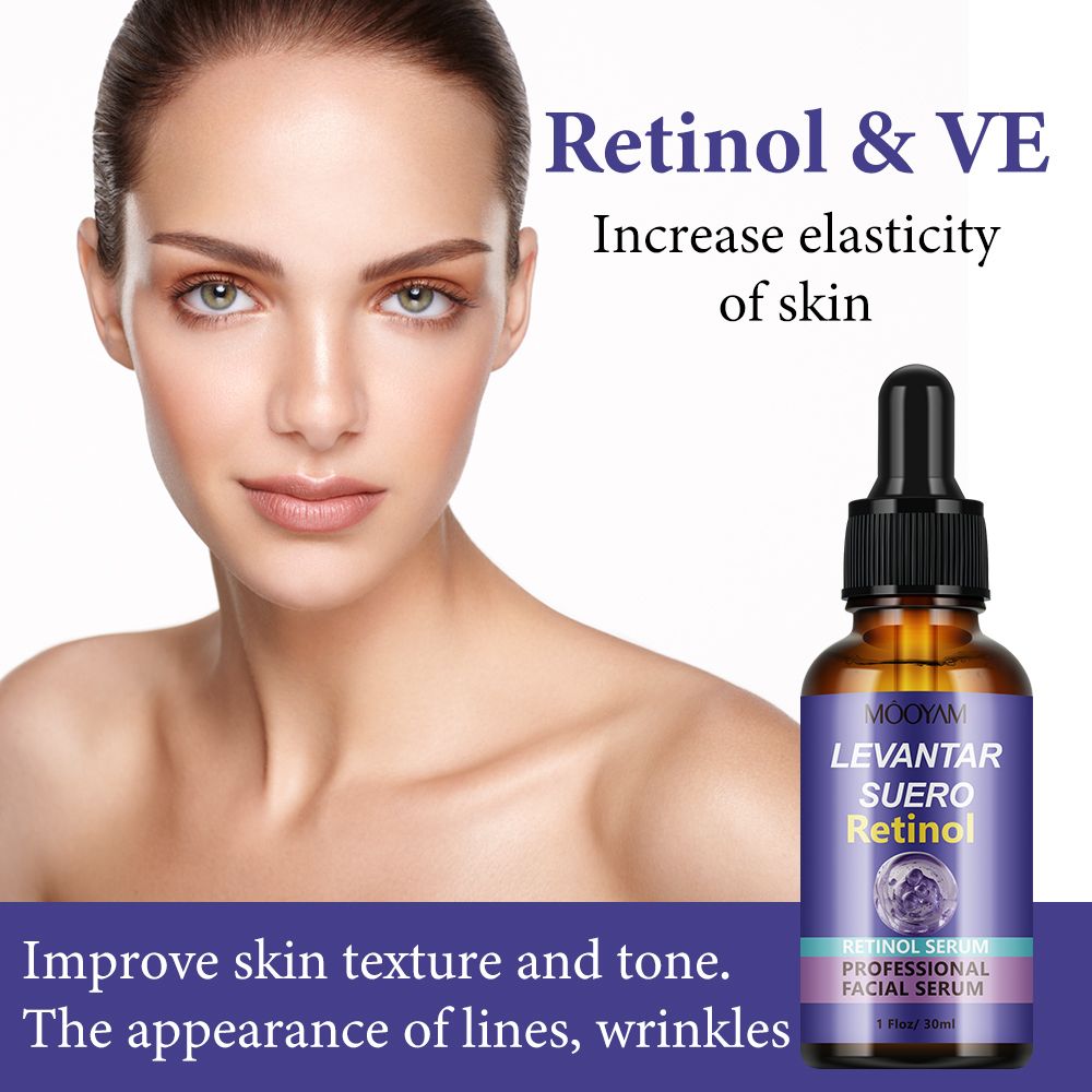 MOOYAM Retinol Serum, Vitamin E , Anti Wrinkles, Fade Fine Lines, can Add Vitamin C , Shrink Pores, Improve Skin Tone and Texture