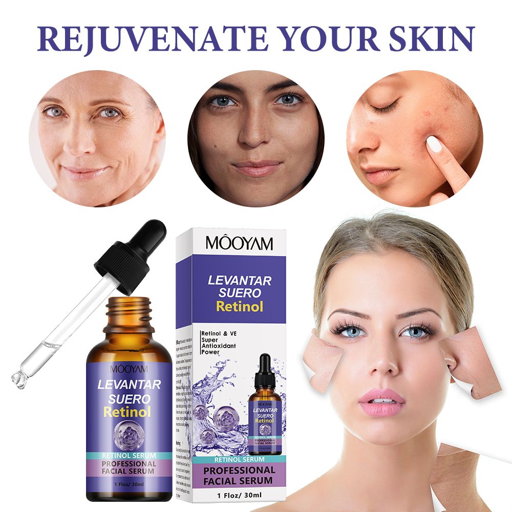 MOOYAM Retinol Serum, Vitamin E , Anti Wrinkles, Fade Fine Lines, can Add Vitamin C , Shrink Pores, Improve Skin Tone and Texture
