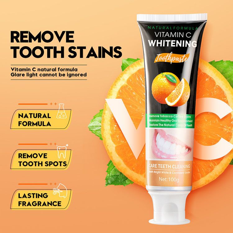 SADOER Vitamin C Teeth Whitening Toothpaste, Teeth Whiteninng, Restore Natural Teeth Color, Remove Coffee Stains, Tobacco Stains, For Bright White Smile