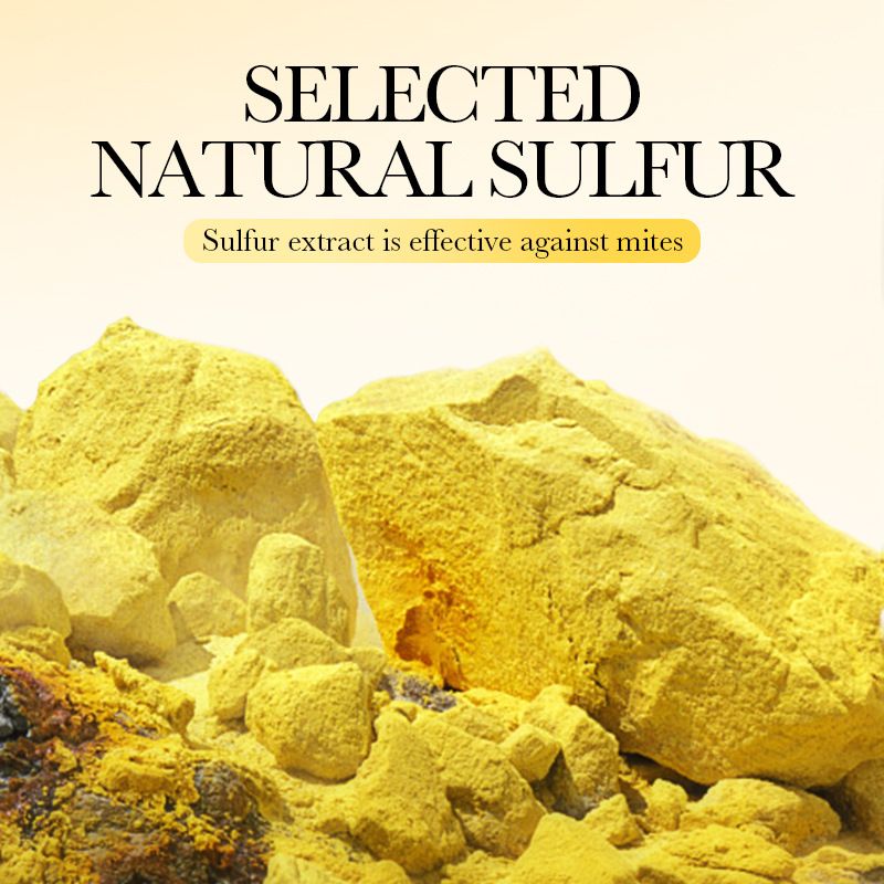 Sadoer 3 Pieces Sulfur Soap Mite Removal Soap, for Gentle Cleaning, Remove Acne and Smooth Skin