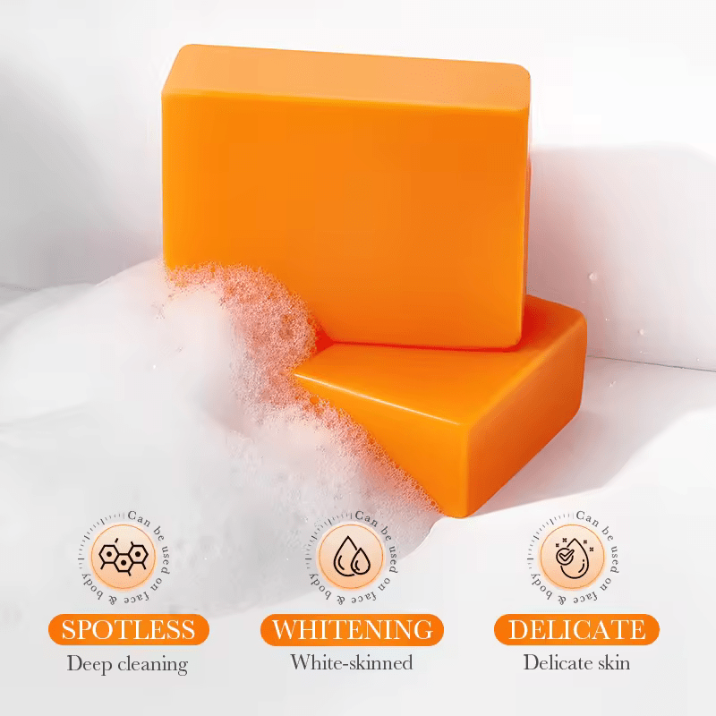 Sadoer 3 Pieces Soap, Sulfur Mite Removal Soap + Kojic Acid Soap + Turmeric Anti Acnes Soap Tumeric Soap, Eliminate Acne, Smoothen Skin, Shrink Pores, Gentle Cleansing