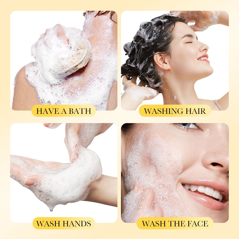 Sadoer 3 Pieces Soap, Sulfur Mite Removal Soap + Kojic Acid Soap + Turmeric Anti Acnes Soap Tumeric Soap, Eliminate Acne, Smoothen Skin, Shrink Pores, Gentle Cleansing