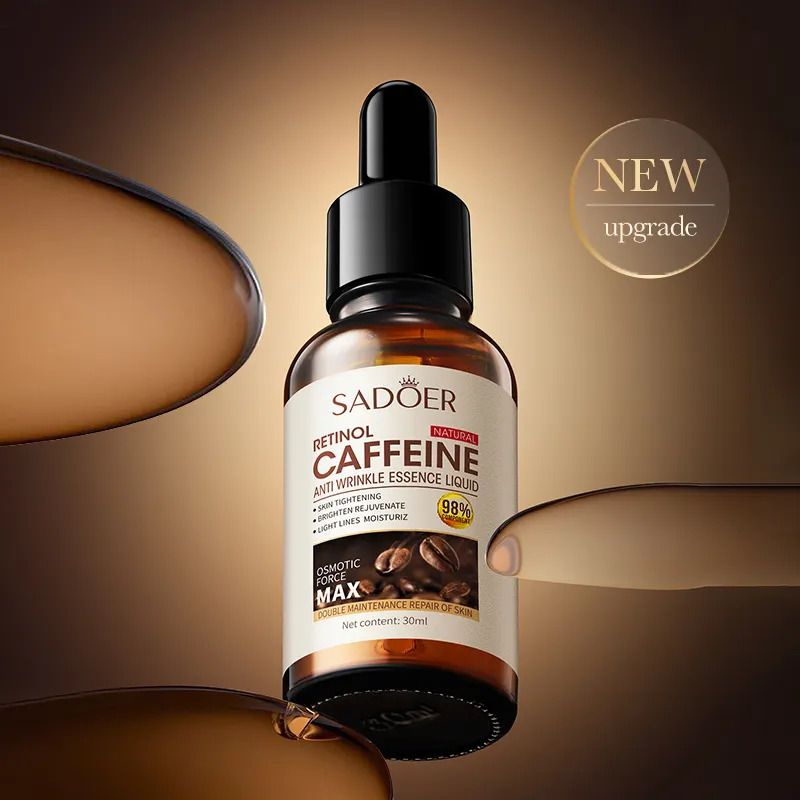 Sadoer 3 in 1, Retinol Caffeine Face Serum + Cleanser + Face Cream  Like Vitamin C, Offers Anti Wrinkles, Skin Rejuvenation, Moisturizing, Firming, Increase Skin Elasticity
