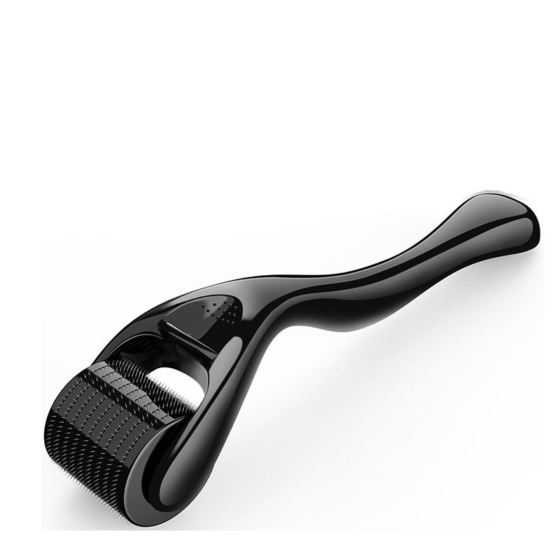 Black Derma Roller, Micro Needles Therapy 0.5 mm Derma Roller Hair Growth Beard Growth Anti-Wrinkle Derma Roller, Anti Stretchmarks, Anti Black Heads