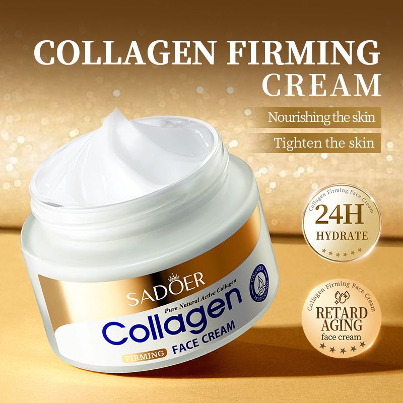 SADOER 3 in 1, Collagen Cream+ Collagen Serum +  Retinol Firming Serum, Anti Ageing, Anti Wrinkles, Anti Acne, Anti Dark Spots, Can use with Vitamin C Face Brightening , Smooth Skin and Revitalized