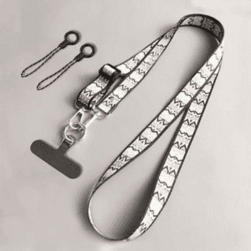 Adjustable Crossbody Phone Lanyard Strap – Vintage Tribal Pattern, Hands-Free Universal Neck & Shoulder Strap with Keychain Holder