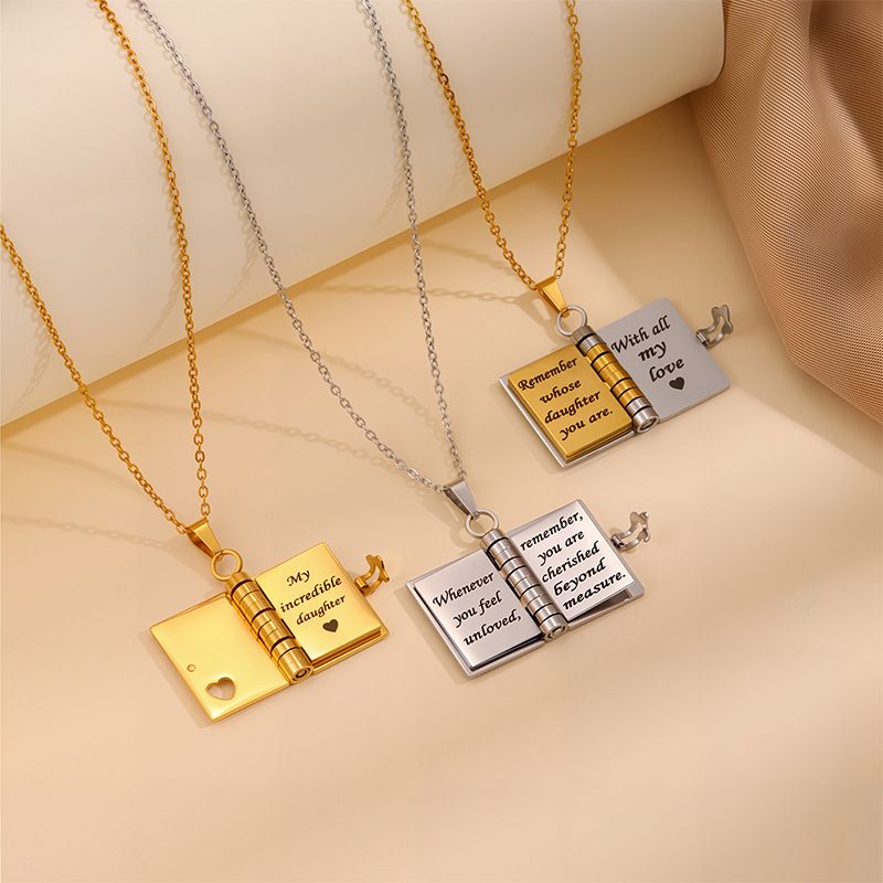 Limited Time Deal My Little Star” Book Locket Necklace–Stainless Steel Gold/Silver Plated Pendant with Heart Detail, Zawadi ya Mapenzi (Gift of Love) for Her, Perfect Romantic Gift for Valentine's Day