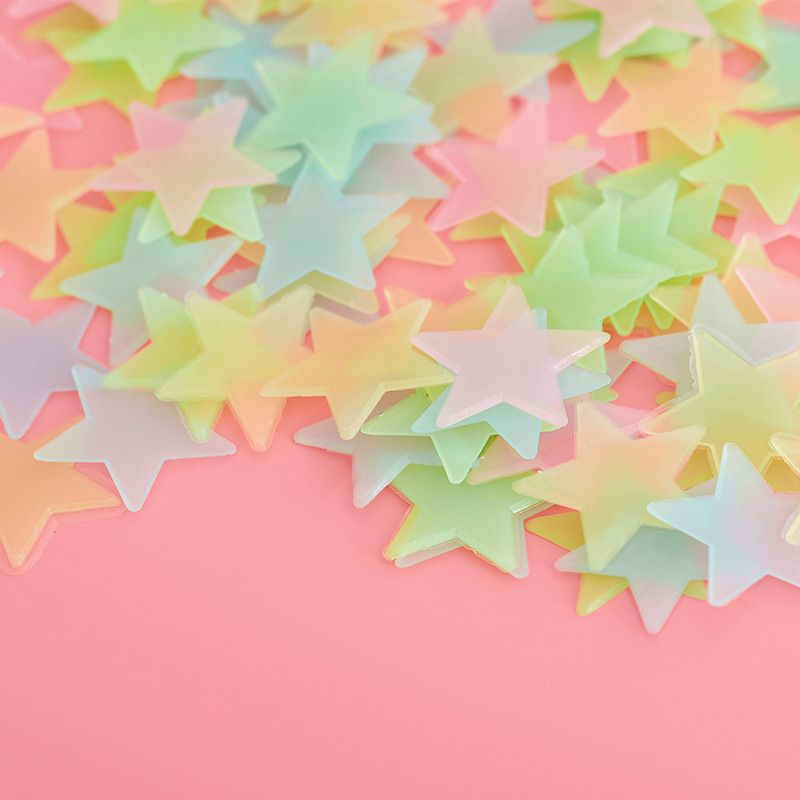 Flash Fash 100-Piece 3D Glow-in-the-Dark Stars Set – Super Budget-Friendly, Ideal for Creating Home Starry Sky Ambiance  Favorites of Kids & Lovers  Zawadi ya Watoto na Wanandoa kwa Mazingira ya Nyota