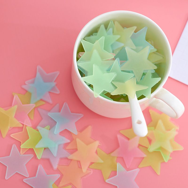 Flash Fash 100-Piece 3D Glow-in-the-Dark Stars Set – Super Budget-Friendly, Ideal for Creating Home Starry Sky Ambiance  Favorites of Kids & Lovers  Zawadi ya Watoto na Wanandoa kwa Mazingira ya Nyota