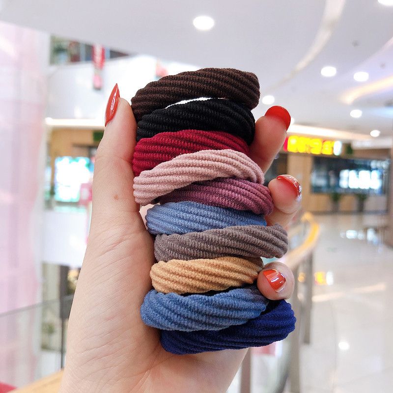 Flash Sale  10-Piece Elastic Hair Ties Set – Super Budget-Friendly, High Stretch & Seamless (Hair-Friendly) | Ideal for Hairstyles | Vifaa vya Kufunga Nywele kwa Watu Wote (Gentle Hair Accessories)