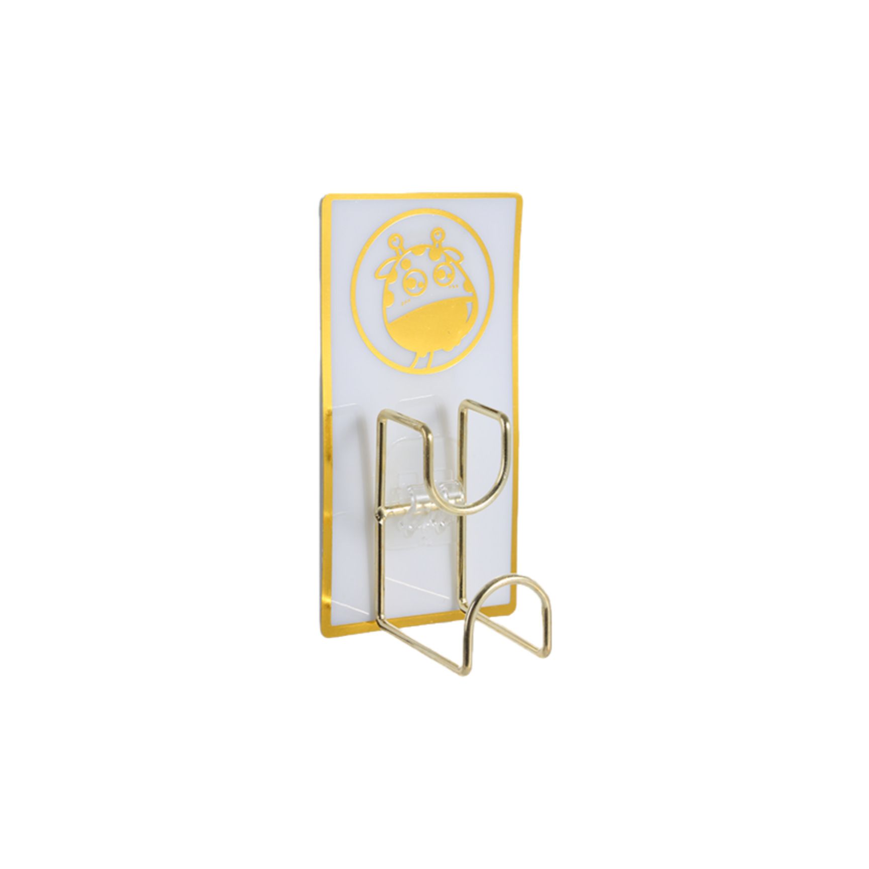 12th Anniversary Sale Multi-Scene Cartoon Hooks Set – 4pcs Gold-Stamped No Drill Adhesive Hangers, for Bathroom Basin, Kitchen Utensils & Entryway Keys | Vifaa vya Kufuli