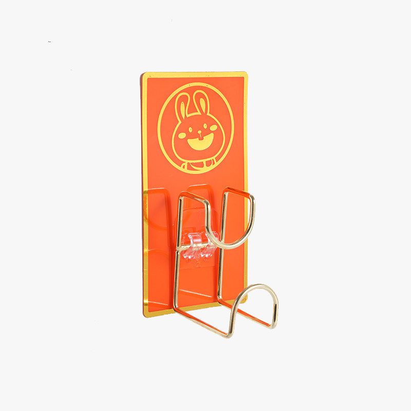 12th Anniversary Sale Multi-Scene Cartoon Hooks Set – 4pcs Gold-Stamped No Drill Adhesive Hangers, for Bathroom Basin, Kitchen Utensils & Entryway Keys | Vifaa vya Kufuli