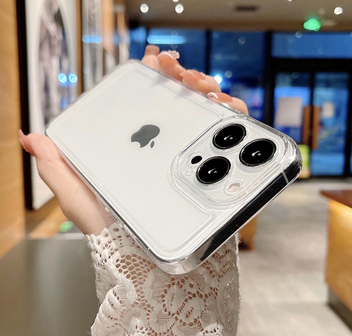 Clear TPU Case for iPhone  – Shockproof, Slim & Transparent | Anti-Yellowing Protective Cover | Vifaa vya Haki ya Simu ya iPhone (Phone Protection Accessories)