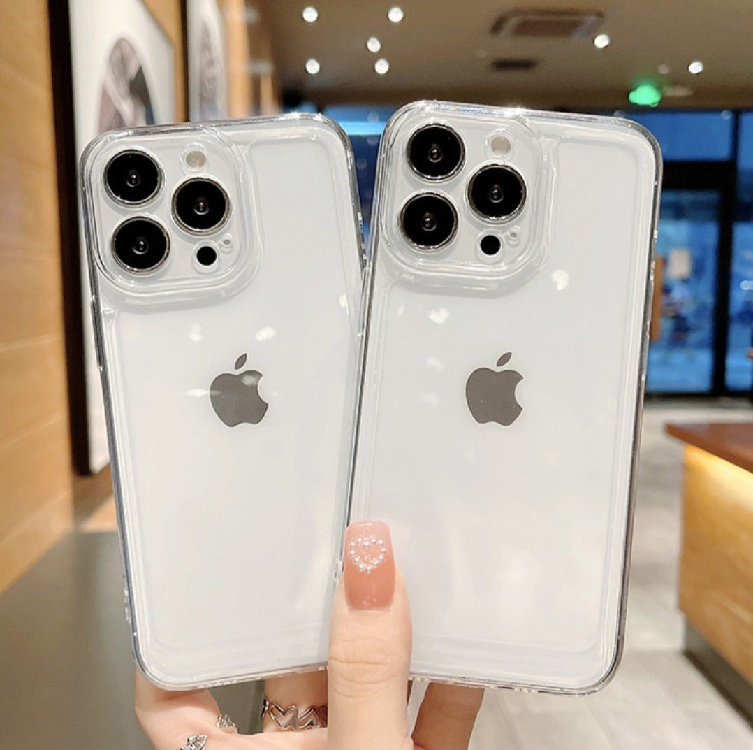 Clear TPU Case for iPhone  – Shockproof, Slim & Transparent | Anti-Yellowing Protective Cover | Vifaa vya Haki ya Simu ya iPhone (Phone Protection Accessories)