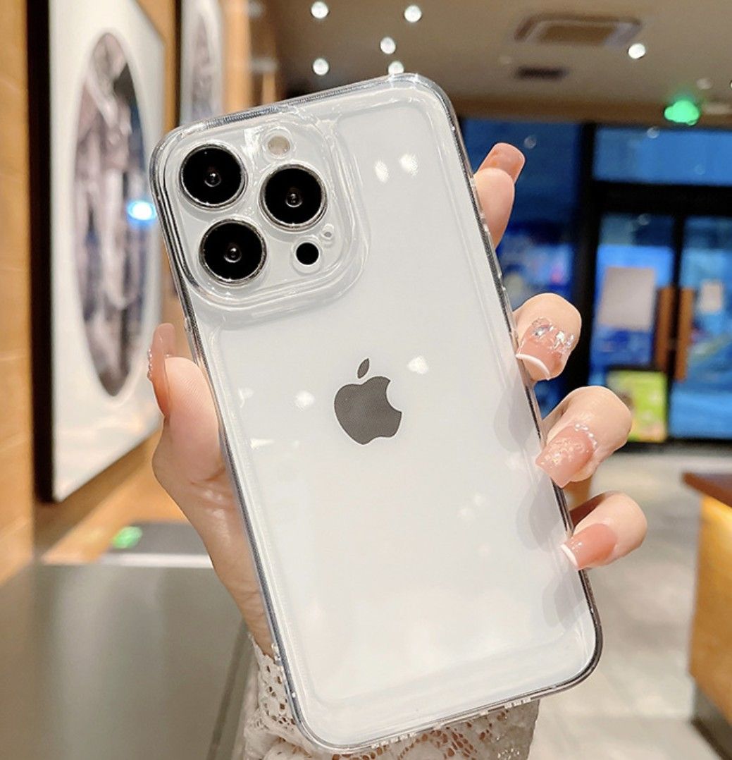 Clear TPU Case for iPhone  – Shockproof, Slim & Transparent | Anti-Yellowing Protective Cover | Vifaa vya Haki ya Simu ya iPhone (Phone Protection Accessories)