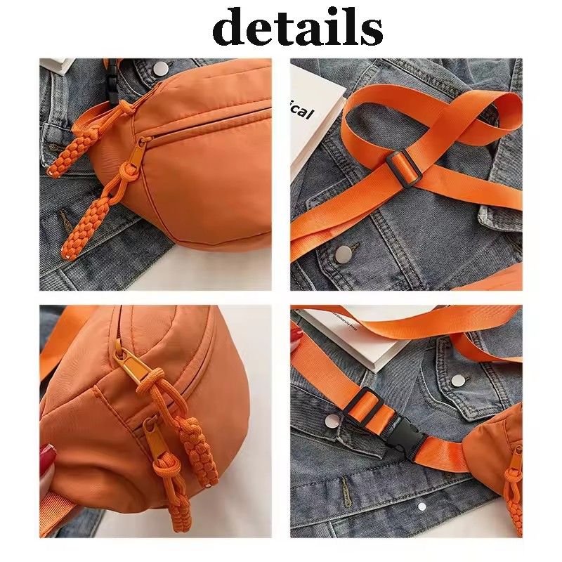 Canvas Chest Bag for Women Sling Crossbody Waist Pack Canvas Running Waist Casual Fanny Packs Sport Half Moon Belt Bag