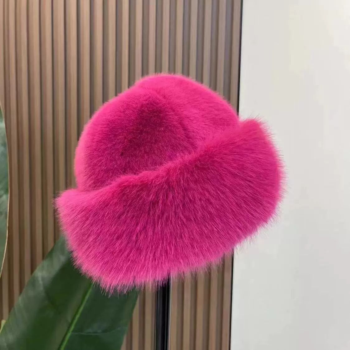New Fluffy Fur Bucket Hat For Women Plush Fisherman Hat Warm Women's Winter Hat Thicken Cold Snowy Day Panama Cap Chrismas Gifts