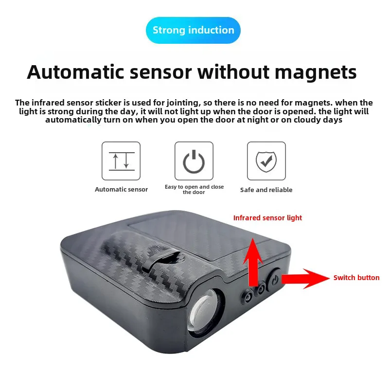 2pcLED door welcome light, car logo projector light, suitable for various car models（Attention: Please indicate the vehicle model when placing an order, otherwise it cannot be shipped）