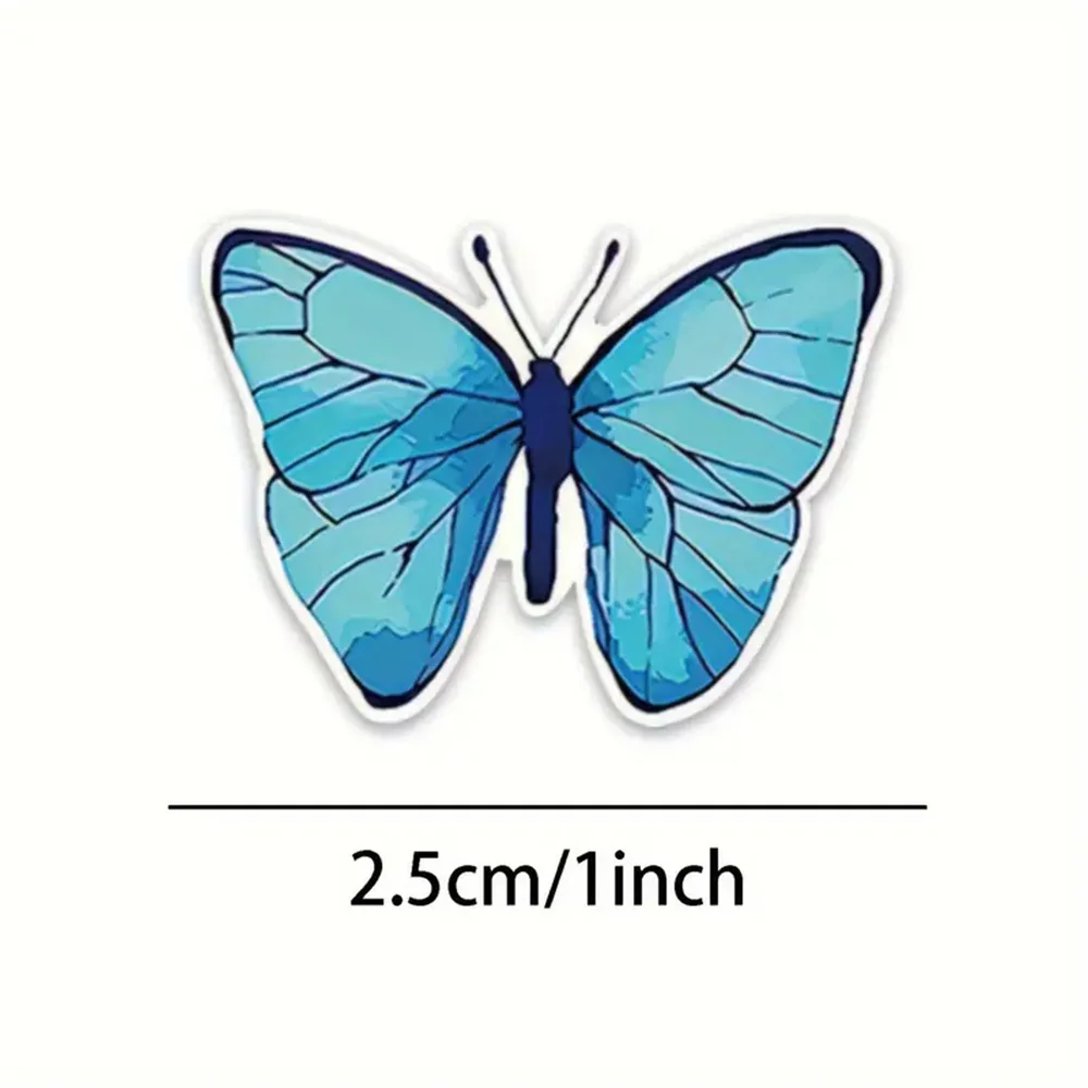 500pcs Amazon hot selling roll pack butterfly flower shaped sticker decoration gift box adhesive sticker label