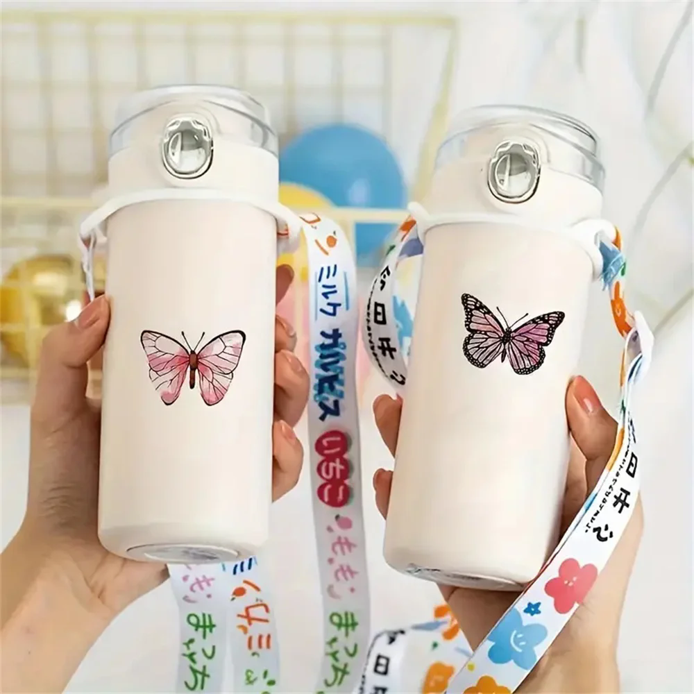 500pcs Amazon hot selling roll pack butterfly flower shaped sticker decoration gift box adhesive sticker label