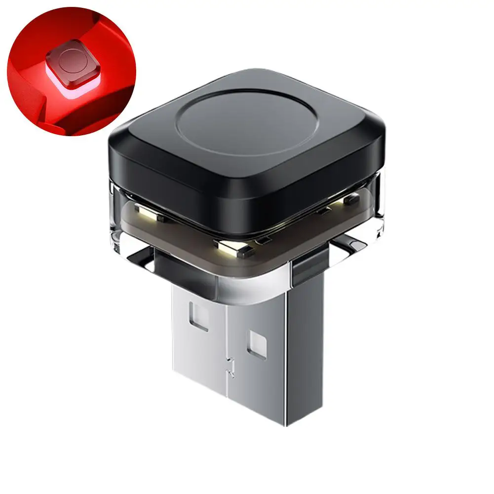 1pc Car USB Decorative Atmosphere Light LDE Colorful Night Light No Modification Car Atmosphere Light