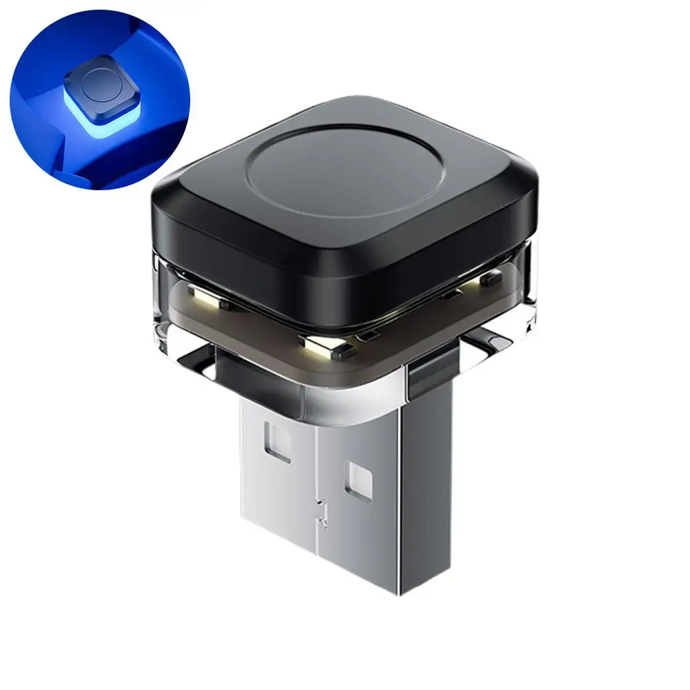 1pc Car USB Decorative Atmosphere Light LDE Colorful Night Light No Modification Car Atmosphere Light