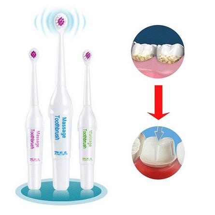 Operated Electric Toothbrush with 3 Brush Heads