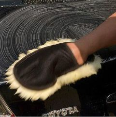 Fleece Car Cleaning Gloves Car Washing Gloves Household One-sided Cleaning Car Beauty Waxing Tools E-981