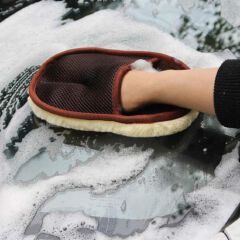 Fleece Car Cleaning Gloves Car Washing Gloves Household One-sided Cleaning Car Beauty Waxing Tools E-981