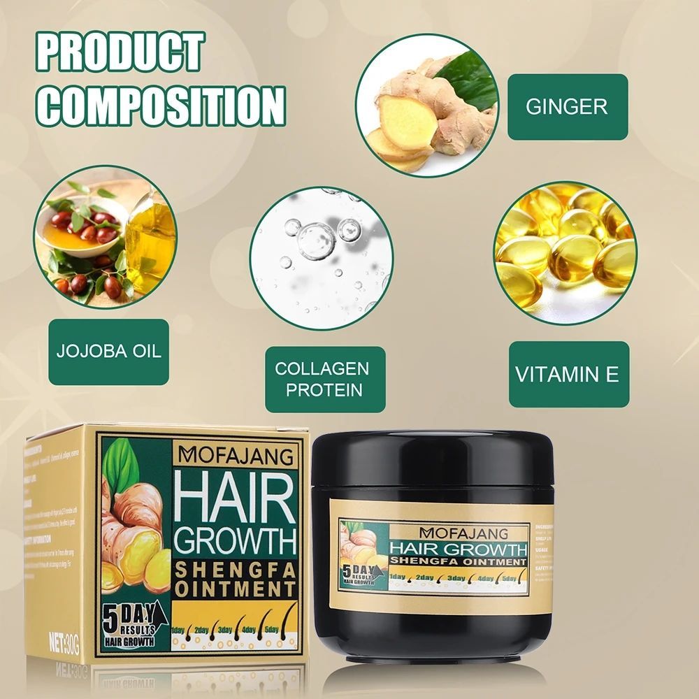 Oil Vitamin E Hair Growth Cream Moisturizing Essence Hair Scalp Loss Massage Treatment Hair Care Conditioner US Stock B2-806