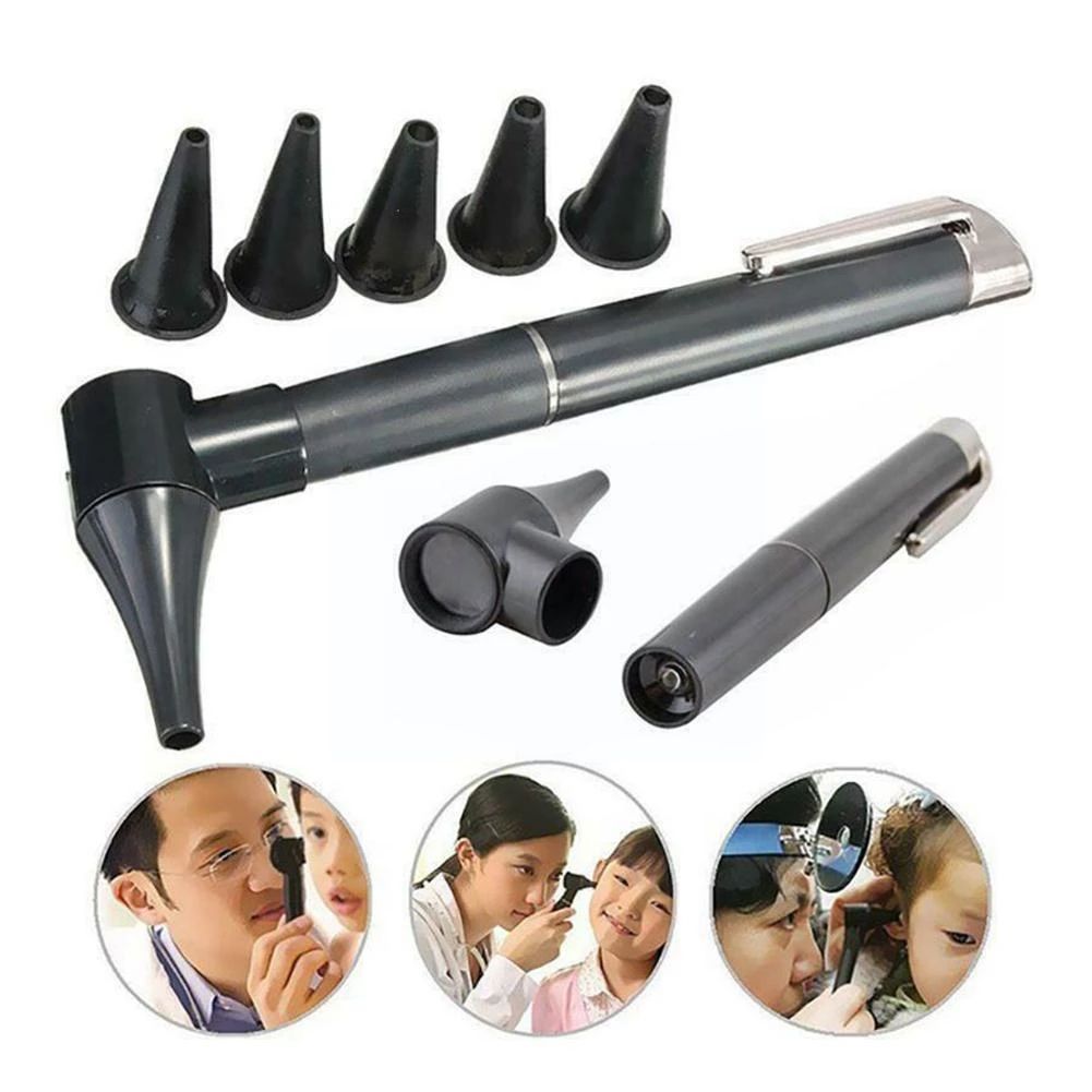 1 Set Medical Diagnostic Ear Light Otoscope Magnifying Clinical Ear Light Tool Set Cleane Tools Ear Protect Care Pen Nose E-1297