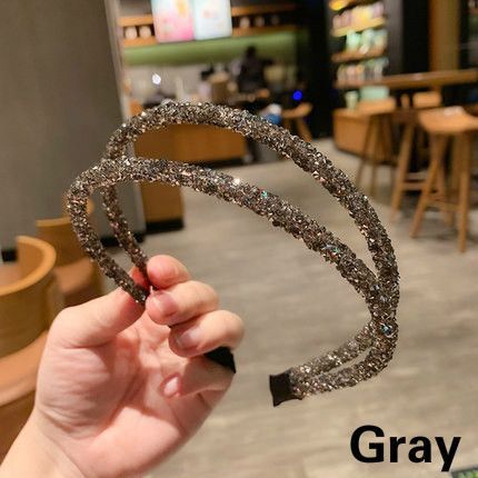 Korean Style Full Rhinestone Hairband Simple Personality Hairpin Headband Simple Retro Hair Accessories A-971