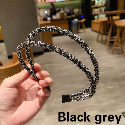 Korean Style Full Rhinestone Hairband Simple Personality Hairpin Headband Simple Retro Hair Accessories A-971