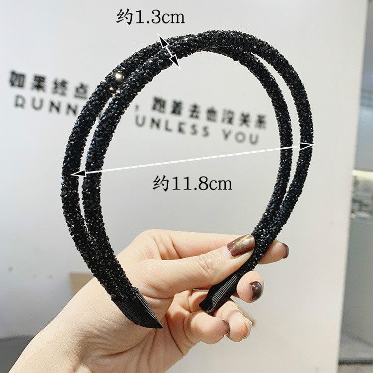 Korean Style Full Rhinestone Hairband Simple Personality Hairpin Headband Simple Retro Hair Accessories A-971
