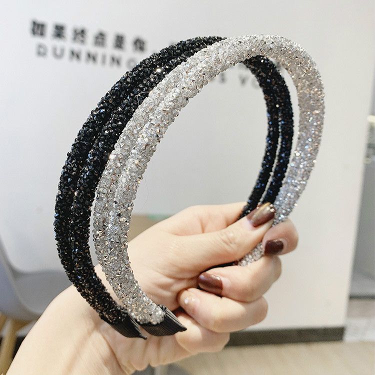 Korean Style Full Rhinestone Hairband Simple Personality Hairpin Headband Simple Retro Hair Accessories A-971